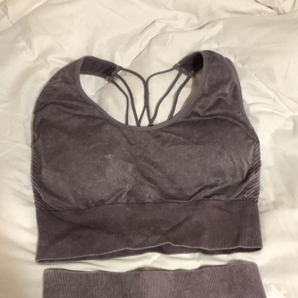 NWOT Mono B. Sport Workout Outfit Sports Bra and Leggings Set - Picture 5 of 8